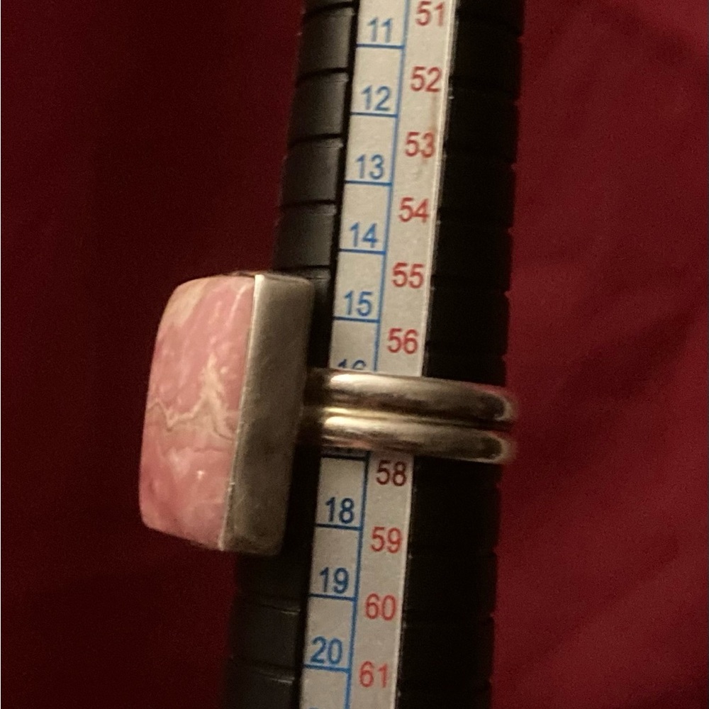 Pink Rodochrosite Genuine Gemstone Solid Sterling… - image 4